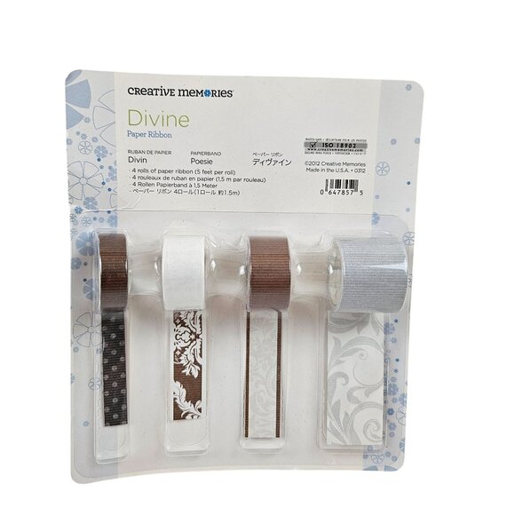 Creative Memories Diving Set Roibbons Paper Flowers Epoxy Stickers Scrapbook - Picture 2 of 12